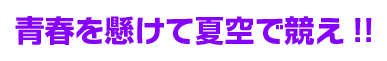 夏の蒼空に軌跡を刻め――！